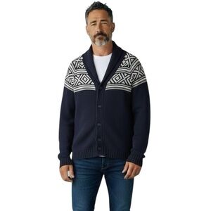 Arizona Jeans Men’s Knit Cardigan Sweater XL Nordic Fair Isle Shawl Collar